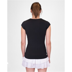 BIDI BADU Crew V-Neck Tennisshirt Damen BK - black XS