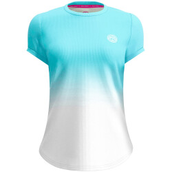 BIDI BADU Crew Tennisshirt Damen AQWH - aqua, white XS