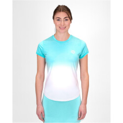 BIDI BADU Crew Tennisshirt Damen AQWH - aqua, white XS