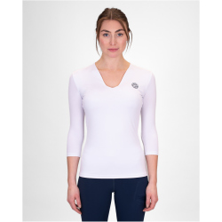 BIDI BADU Crew V-Neck Tennis-Langarmshirt Damen WH -...