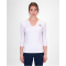 BIDI BADU Crew V-Neck Tennis-Langarmshirt Damen WH - white XS