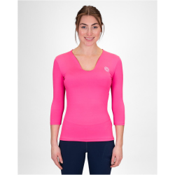BIDI BADU Crew V-Neck Tennis-Langarmshirt Damen PK - pink XS