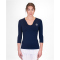 BIDI BADU Crew V-Neck Tennis-Langarmshirt Damen DBL - dark blue XS