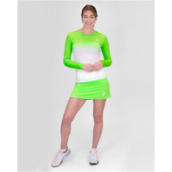 BIDI BADU Crew Gradiant Tennis-Langarmshirt Damen NGNWH - neon green, white XS