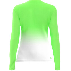 BIDI BADU Crew Gradiant Tennis-Langarmshirt Damen NGNWH - neon green, white XS