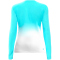 BIDI BADU Crew Gradiant Tennis-Langarmshirt Damen AQWH - aqua, white XS