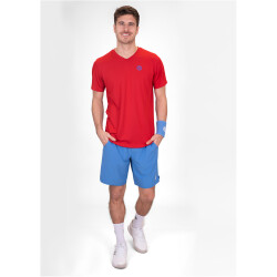 BIDI BADU Crew Inside Out V-Neck Tennisshirt Herren RDBL - red, blue S