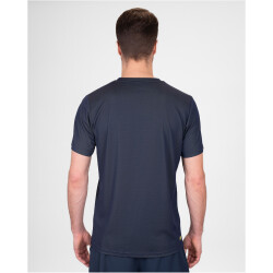 BIDI BADU Crew Inside Out V-Neck Tennisshirt Herren DBLLM - dark blue, lime XS
