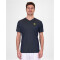 BIDI BADU Crew Inside Out V-Neck Tennisshirt Herren DBLLM - dark blue, lime XS
