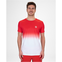 BIDI BADU Crew Tennisshirt Herren RDWH - red, white XXL