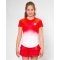 BIDI BADU Crew Tennisshirt M&auml;dchen RDWH - red, white 140