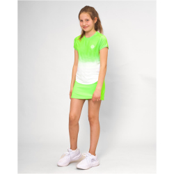 BIDI BADU Crew Tennisshirt M&auml;dchen NGNWH - neon green, white 140