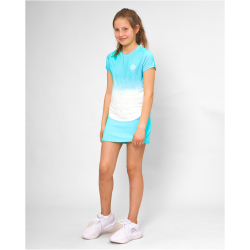 BIDI BADU Crew Tennisshirt M&auml;dchen AQWH - aqua, white 140