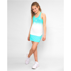 BIDI BADU Crew Tennis-Tanktop M&auml;dchen AQWH - aqua, white 140