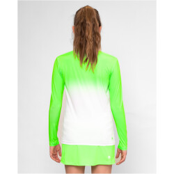 BIDI BADU Crew Gradiant Tennis-Langarmshirt Mädchen NGNWH - neon green, white 128