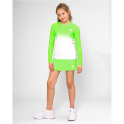 BIDI BADU Crew Gradiant Tennis-Langarmshirt Mädchen NGNWH - neon green, white 128