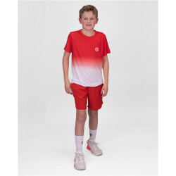 BIDI BADU Crew Tennisshirt Jungen RDWH - red, white 140