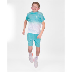 BIDI BADU Crew Tennisshirt Jungen AQWH - aqua, white 128