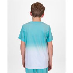 BIDI BADU Crew Tennisshirt Jungen AQWH - aqua, white 140