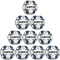 10er Ballpaket DERBYSTAR Diamond TT Dual-Bonded Trainingsfußball weiß/blau 5