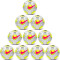 10er Ballpaket NIKE Mercurial Fade Fußball 100 - white/volt/black/hyper pink 5