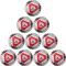 10er Ballpaket erima Hybrid Training 2.0 Fu&szlig;ball rot/schwarz 5