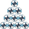 10er Ballpaket uhlsport Attack Addglue Fußball 24 Panel mit FIFA-Basic Zertifikat 112 - weiß/marine/fluo blau 5
