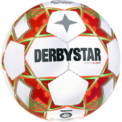 10er Ballpaket DERBYSTAR Atmos S-Light AG 290g Leicht-Fu&szlig;ball f&uuml;r Kunstrasenpl&auml;tze wei&szlig;/orange/rot 3