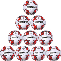10er Ballpaket DERBYSTAR Apus TT Fußball 32 Panel...