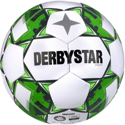 10er Ballpaket DERBYSTAR Apus TT Fu&szlig;ball 32 Panel mit Hybrid-Technologie und FIFA Basic Zertifikat wei&szlig;/gr&uuml;n 5