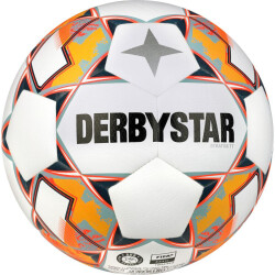 10er Ballpaket DERBYSTAR Stratos TT Dual-Bonded Fußball mit FIFA-Basic Zertifikat weiß/blau/orange 4