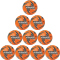 10er Ballpaket uhlsport Sala Classic Futsal fluo orange/schwarz/silbe 4