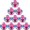 10er Ballpaket SELECT Ultimate EC Handball pink/weiss/blau 2