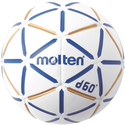 10er Ballpaket molten D60 Handball weiß/blau/gold 2