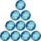10er Ballpaket molten School TraineR Handball H1F-ST cyan/blau 1