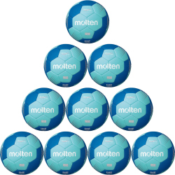 10er Ballpaket molten harzfreier Handball H1F1800-CB Gr.1...