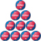 10er Ballpaket molten harzfreier Handball H2F1800-RB Gr.2 rot/blau