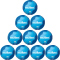 10er Ballpaket molten harzfreier Handball H3F1800-BB Gr.3 blau