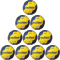 10er Ballpaket molten Handball H0F3400-YN Gr.3 gelb/blau 3
