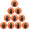 10er Ballpaket Kempa Tiro Handball 131 - fluo orange/schwarz 00