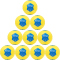 10er Ballpaket Kempa Spectrum Synergy Plus Handball 122 - sweden gelb/sweden blau 0