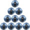 10er Ballpaket Kempa Leo Handball 182 - blau/schwarz 0