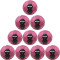 10er Ballpaket Kempa Leo Handball 153 - bordeaux/schwarz 0