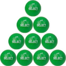 10er Ballpaket Select Handball Soft Kinder gr&uuml;n 00