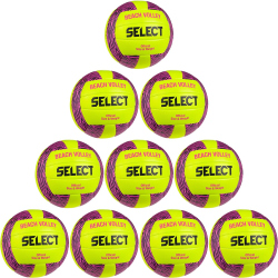 10er Ballpaket Select Beach Volleyball gelb/pink/schwarz 4