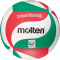 10er Ballpaket molten School MasteR Volleyball V5M-SM wei&szlig;/gr&uuml;n/rot 5