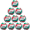 10er Ballpaket molten School TraineR Volleyball V5M-ST wei&szlig;/gr&uuml;n/rot 5