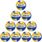 10er Ballpaket V3TEC VB 200 2.0 Volleyball Gr.5 gelb/blau/weiß