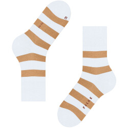 FALKE Block Stripe Socken 2000 - white 37-38