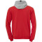 Kempa Core 2.0 Hoodie Kinder rot/dark grau melange 116